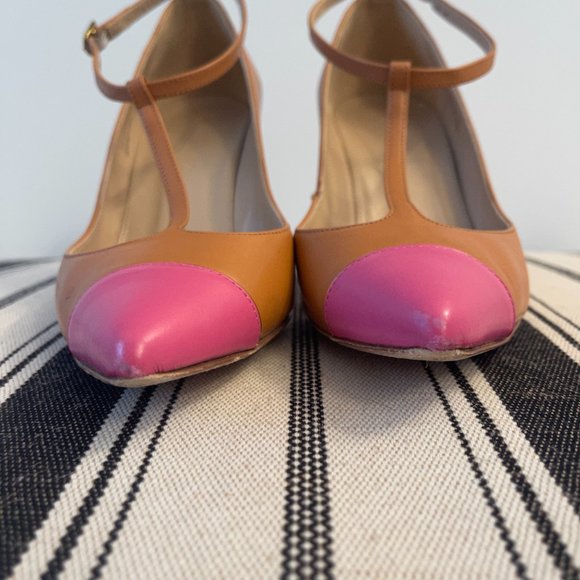 J. Crew Everly T-Strap Mary Janes Ashen Brown Sz 7 - Picture 4 of 5